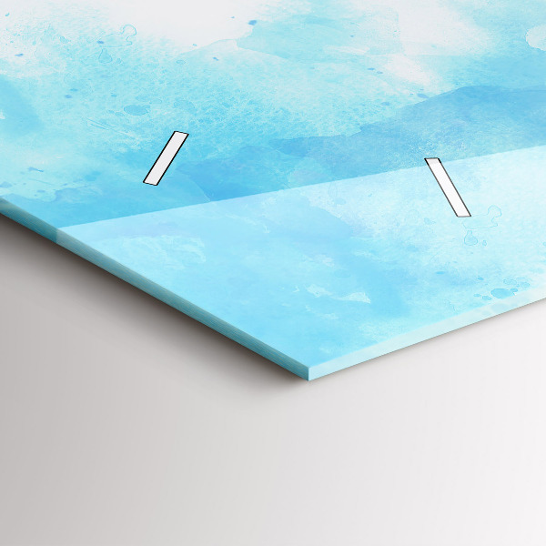 Ceas orizontale de perete din sticlă Pete pictate