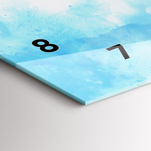 Ceas orizontale de perete din sticlă Pete pictate