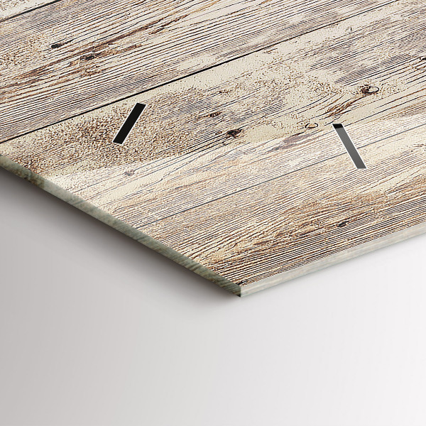 Ceas orizontale de perete din sticlă Panouri din lemn