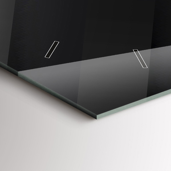 Ceas orizontale de perete din sticlă Model de perete întunecat