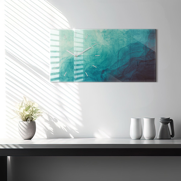 Ceas orizontale de perete din sticlă Abstracția adâncimii