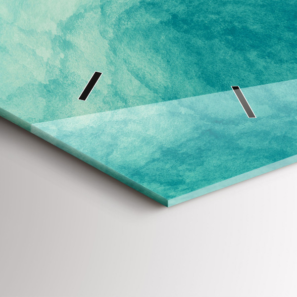 Ceas orizontale de perete din sticlă Abstracția adâncimii