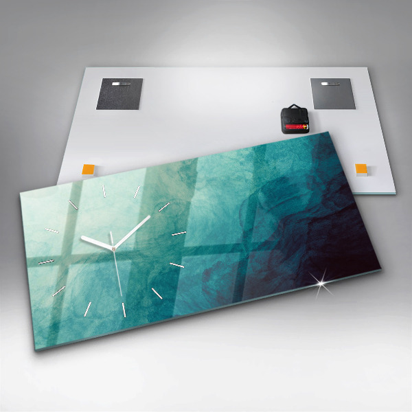 Ceas orizontale de perete din sticlă Abstracția adâncimii