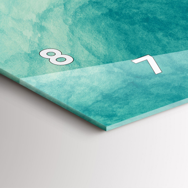 Ceas orizontale de perete din sticlă Abstracția adâncimii