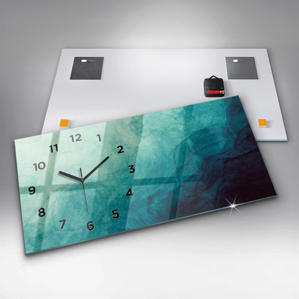 Ceas orizontale de perete din sticlă Abstracția adâncimii