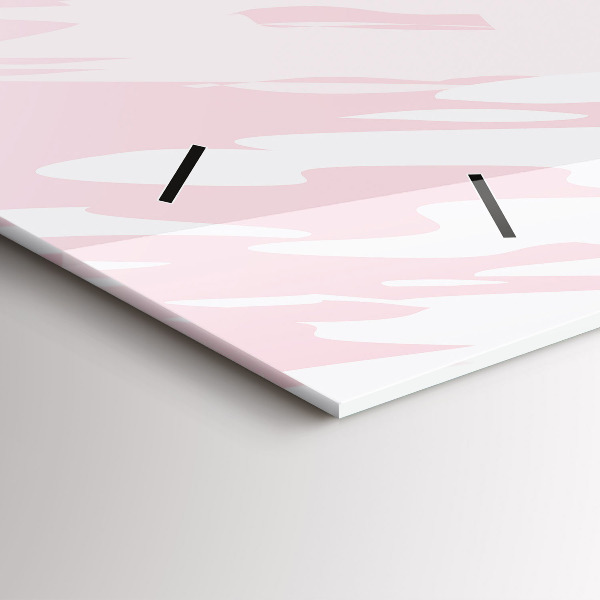 Ceas orizontale de perete din sticlă Abstracția pastelului