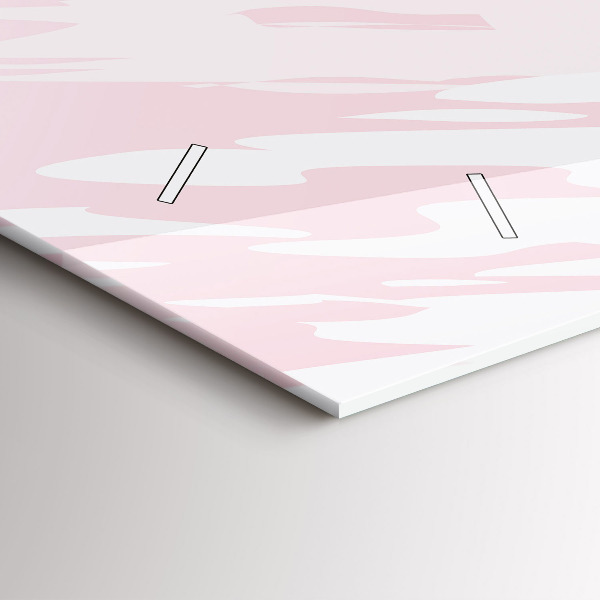 Ceas orizontale de perete din sticlă Abstracția pastelului