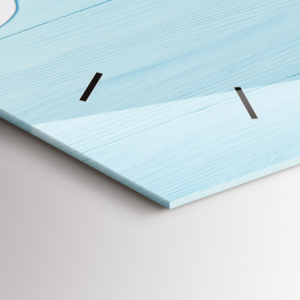 Ceas orizontale de perete din sticlă Tabla pentru copii