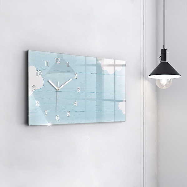 Ceas orizontale de perete din sticlă Tabla pentru copii
