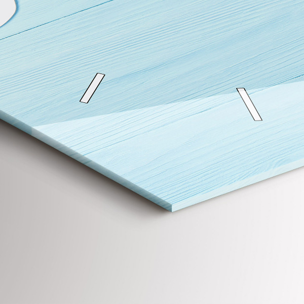 Ceas orizontale de perete din sticlă Tabla pentru copii