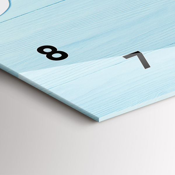 Ceas orizontale de perete din sticlă Tabla pentru copii