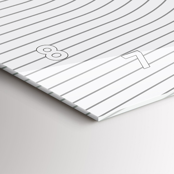 Ceas orizontale de perete din sticlă Linii abstracte