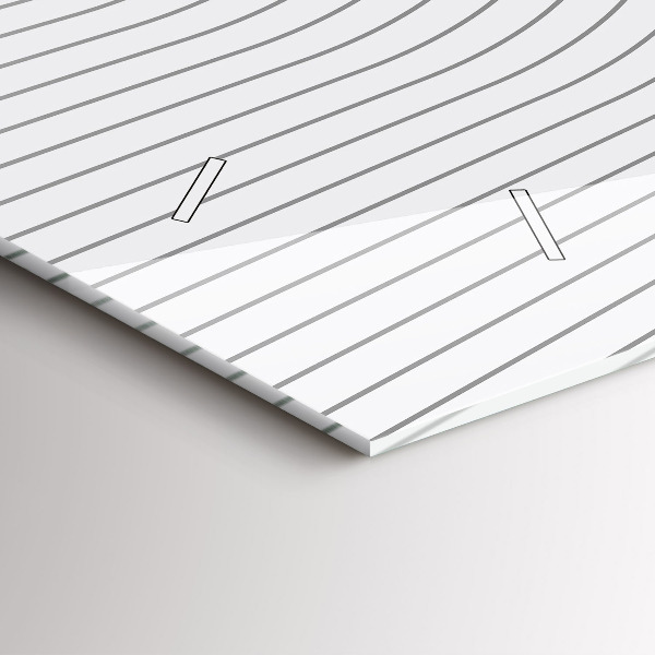 Ceas orizontale de perete din sticlă Linii abstracte