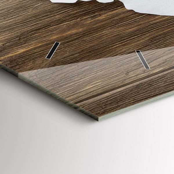 Ceas orizontale de perete din sticlă Harta lumii pe panouri