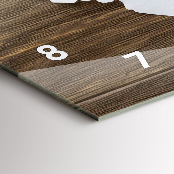 Ceas orizontale de perete din sticlă Harta lumii pe panouri