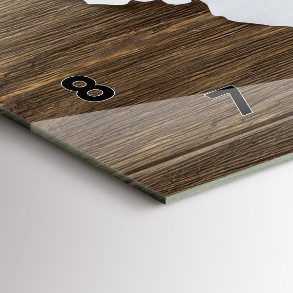 Ceas orizontale de perete din sticlă Harta lumii pe panouri