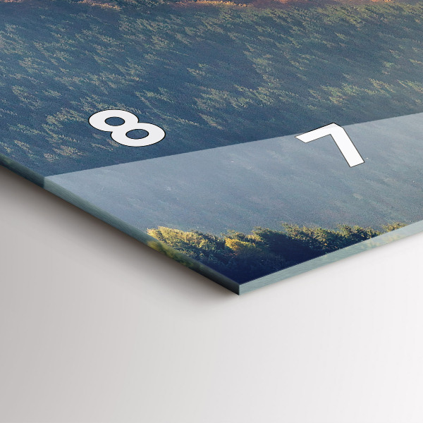 Ceas orizontale de perete din sticlă Peisaj montan