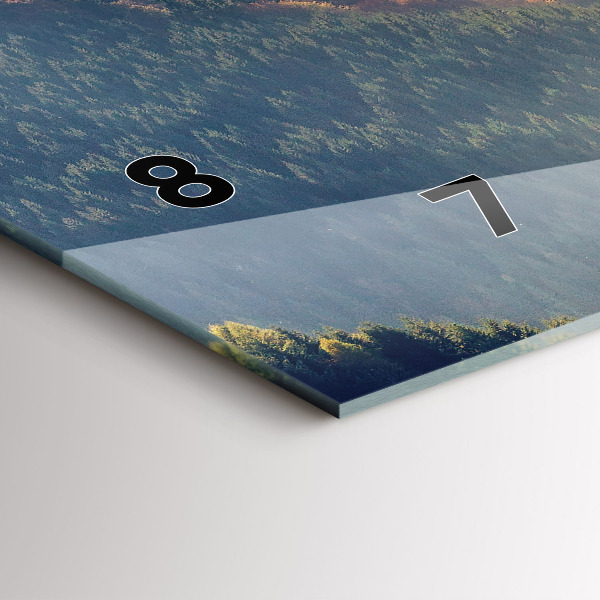 Ceas orizontale de perete din sticlă Peisaj montan