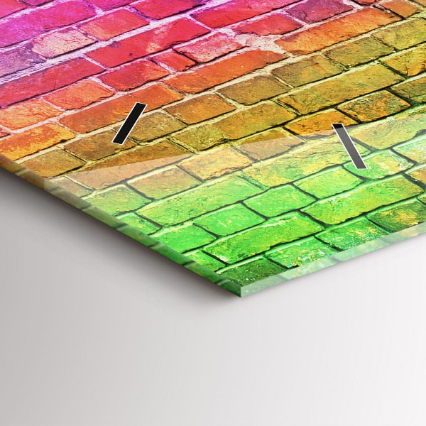 Ceas orizontale de perete din sticlă Perete pictat