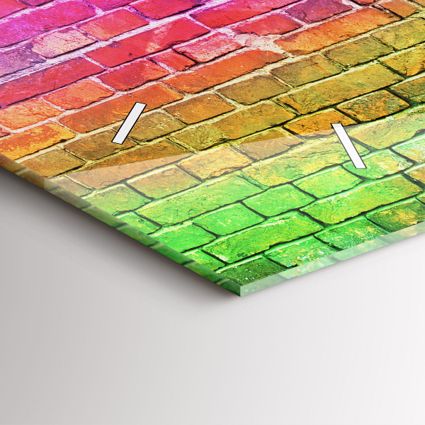 Ceas orizontale de perete din sticlă Perete pictat