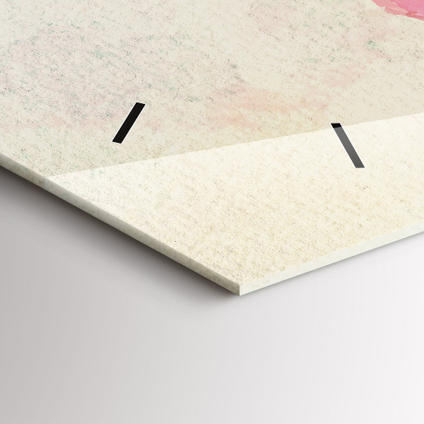 Ceas orizontale de perete din sticlă Harta lumii acuarela