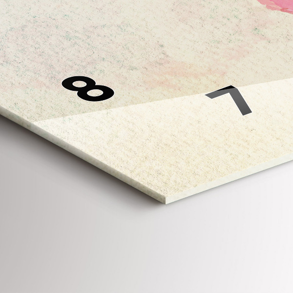 Ceas orizontale de perete din sticlă Harta lumii acuarela