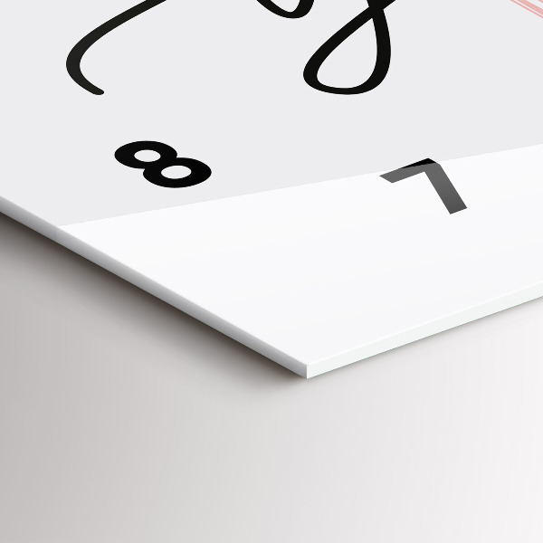 Ceas orizontale de perete din sticlă Inscripția Fii tu însuți