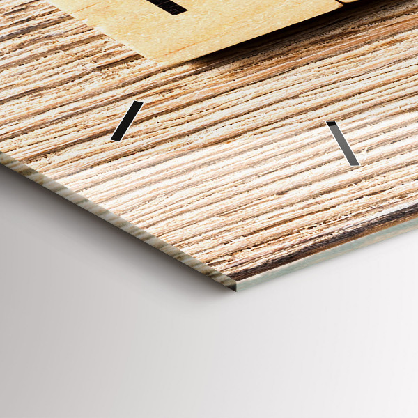 Ceas orizontale de perete din sticlă Inscripția familiei