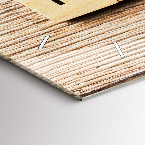 Ceas orizontale de perete din sticlă Inscripția familiei