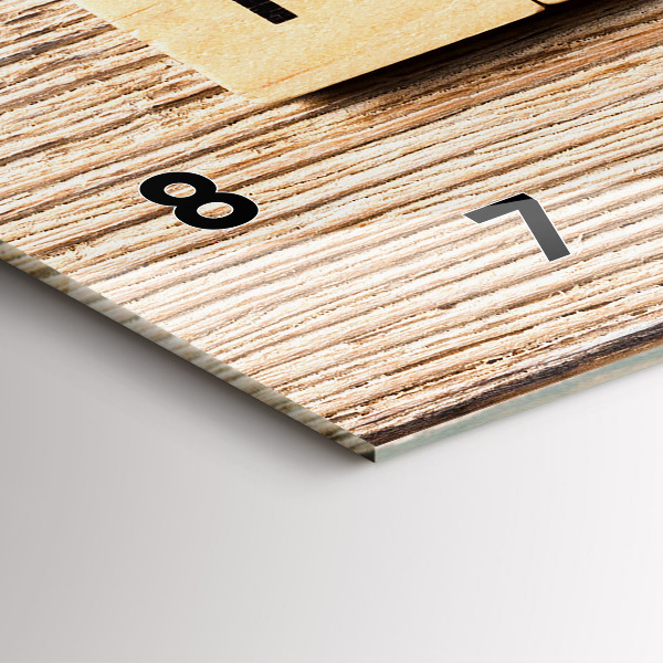 Ceas orizontale de perete din sticlă Inscripția familiei