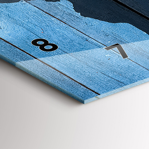 Ceas orizontale de perete din sticlă Harta lumii la bord