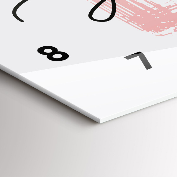 Ceas orizontale de perete din sticlă Inscripție iubește-te pe tine însuți