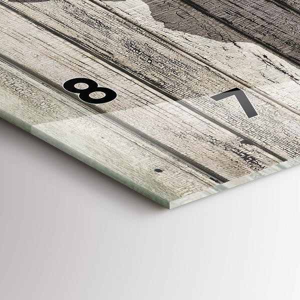 Ceas orizontale de perete din sticlă Board Harta lumii