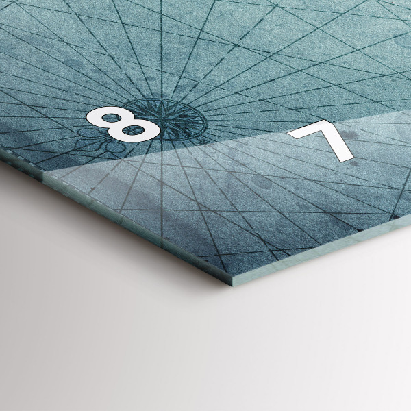 Ceas orizontale de perete din sticlă Harta de epocă