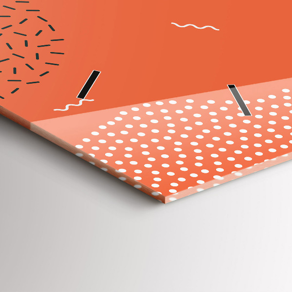 Ceas orizontale de perete din sticlă Abstracția POP