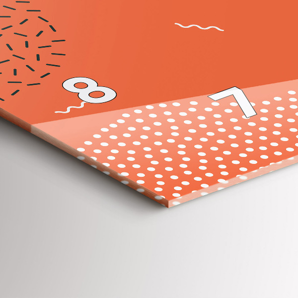 Ceas orizontale de perete din sticlă Abstracția POP