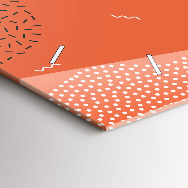 Ceas orizontale de perete din sticlă Abstracția POP