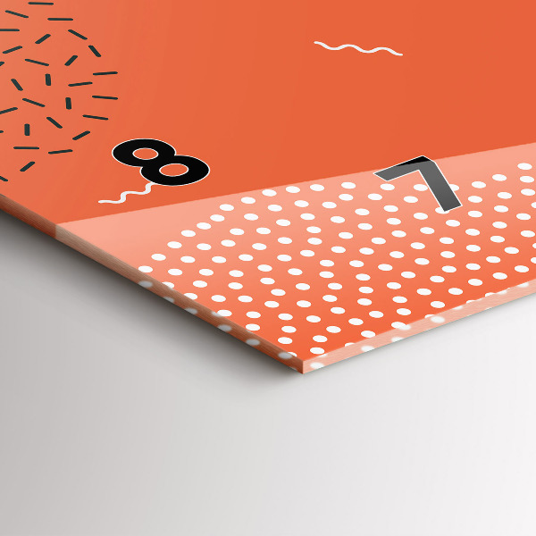Ceas orizontale de perete din sticlă Abstracția POP