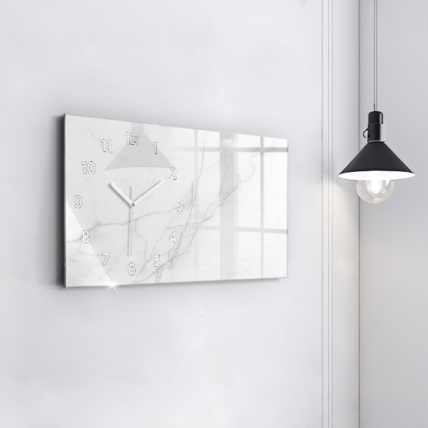 Ceas orizontale de perete din sticlă Marmură decorativă