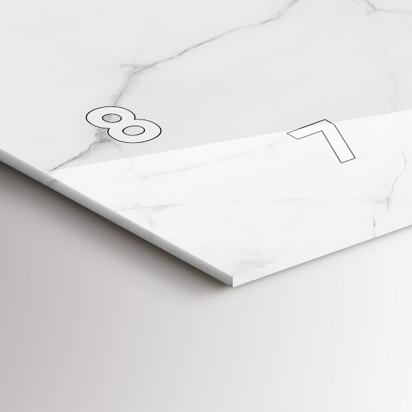 Ceas orizontale de perete din sticlă Marmură decorativă