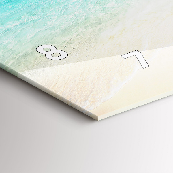 Ceas orizontale de perete din sticlă Insulă tropicală