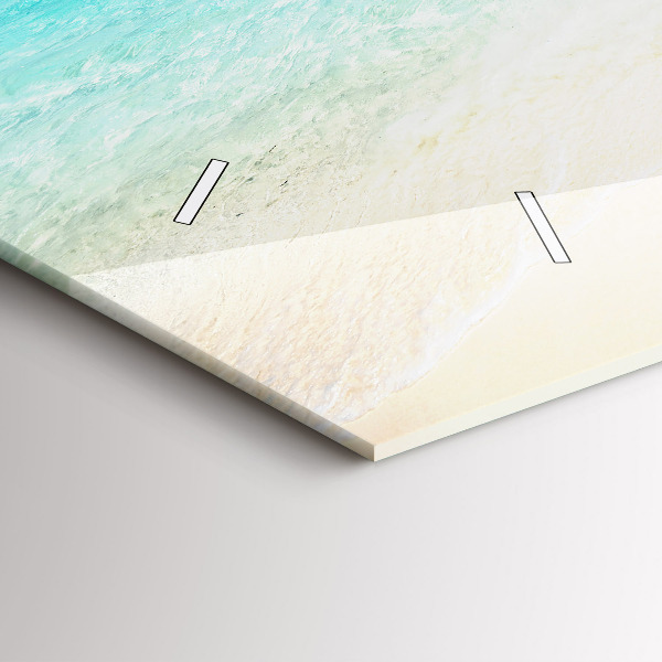 Ceas orizontale de perete din sticlă Insulă tropicală