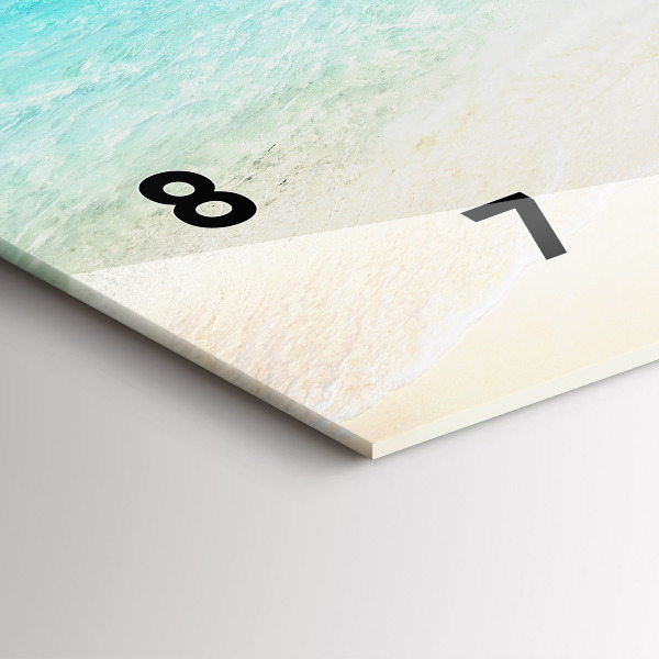 Ceas orizontale de perete din sticlă Insulă tropicală