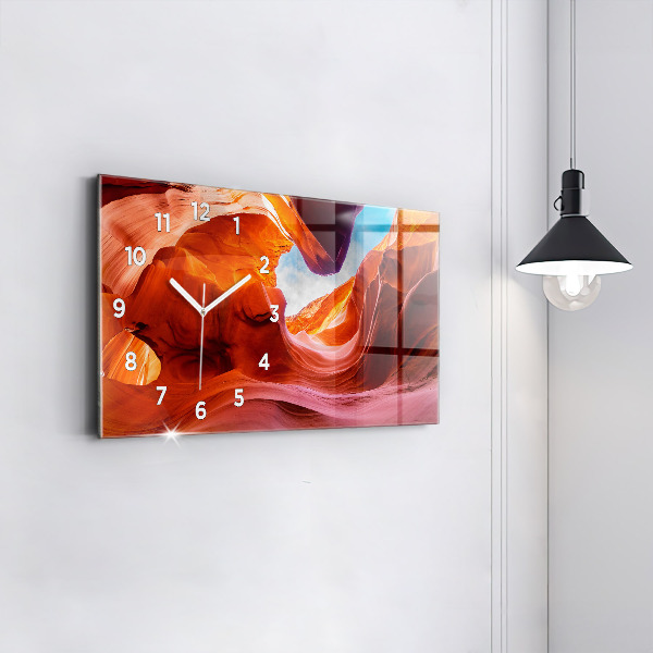 Ceas orizontale de perete din sticlă Canion