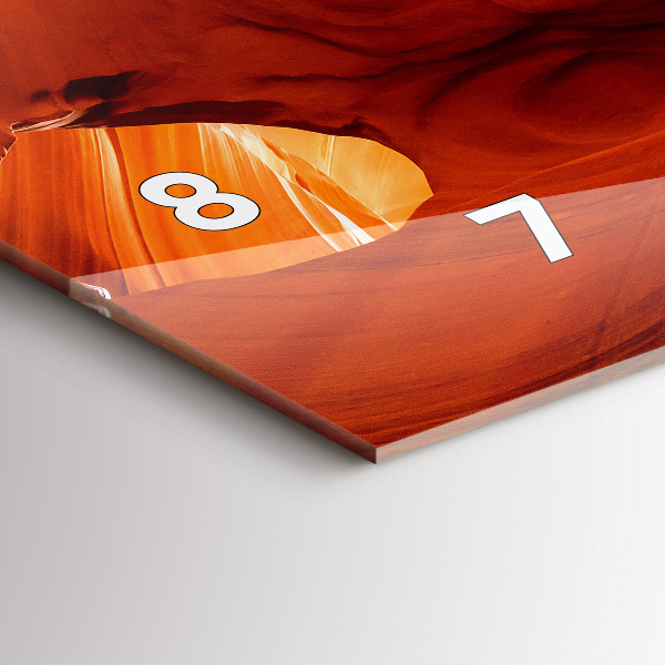 Ceas orizontale de perete din sticlă Canion