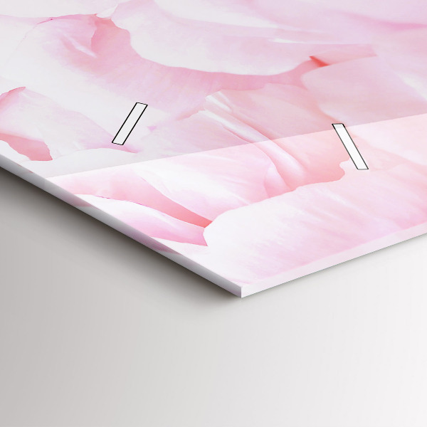 Ceas orizontale de perete din sticlă Flori înflorite