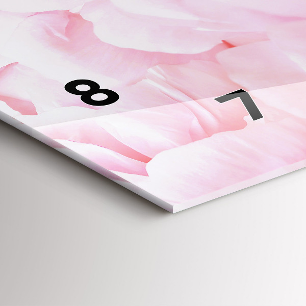 Ceas orizontale de perete din sticlă Flori înflorite