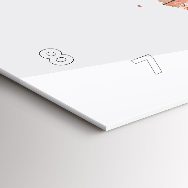 Ceas orizontale de perete din sticlă Hartă veche din cărămidă