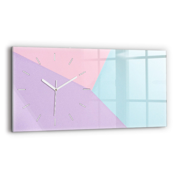 Ceas orizontale de perete din sticlă Model pastel
