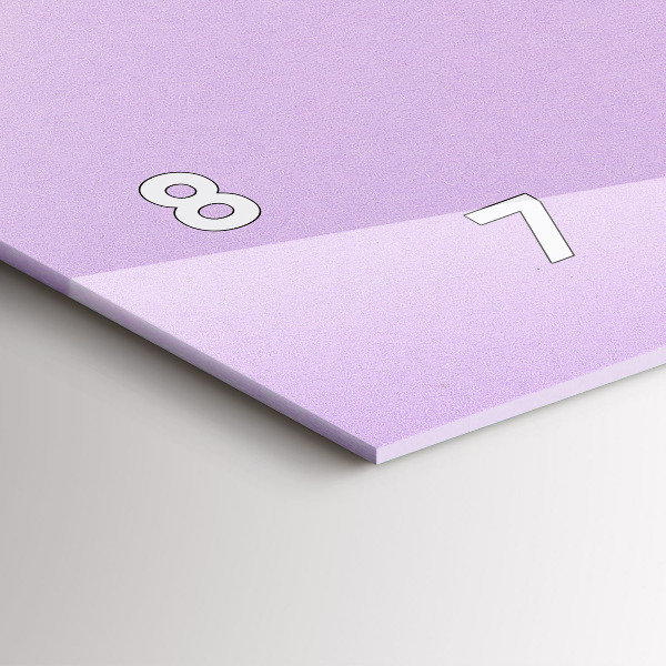 Ceas orizontale de perete din sticlă Model pastel